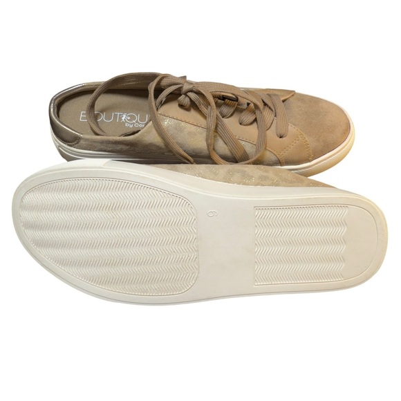 Corkys Spiked Gold Leopard Shiny Metallic Star Slip On Casual Cool Shoes - Picture 9 of 11